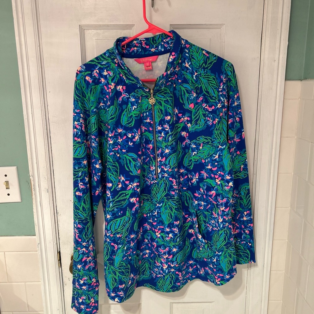 Lilly Pulitzer Tropical Blue and Green Jacket